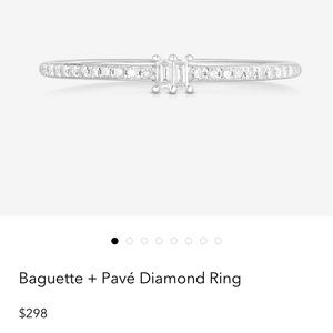 Ring Concierge Baguette + Pavé Diamond Ring White Gold Size 6.5